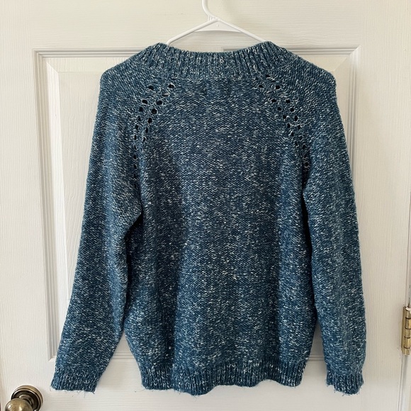 St Johns Bay Blue Knit Women's Sweater - Picture 3 of 4